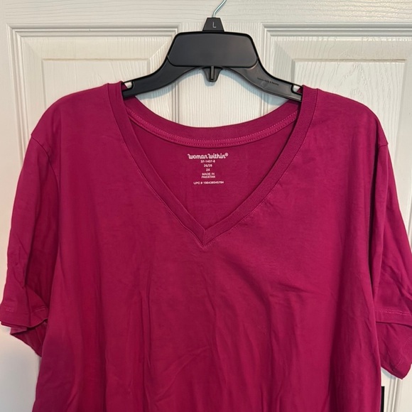 NWT Woman Within V-Neck Tee - Picture 2 of 4